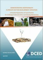 DCED Partnerships Demonstrating Additionality Cover page