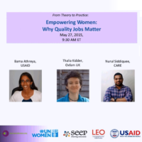 Empowering women - why quality jobs matter