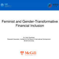 Feminist and gender-transformative financial inclusion