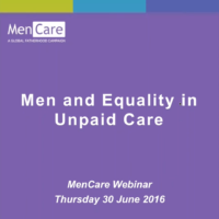 Men and equality in unpaid care