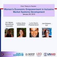 WEE in inclusive market systems development